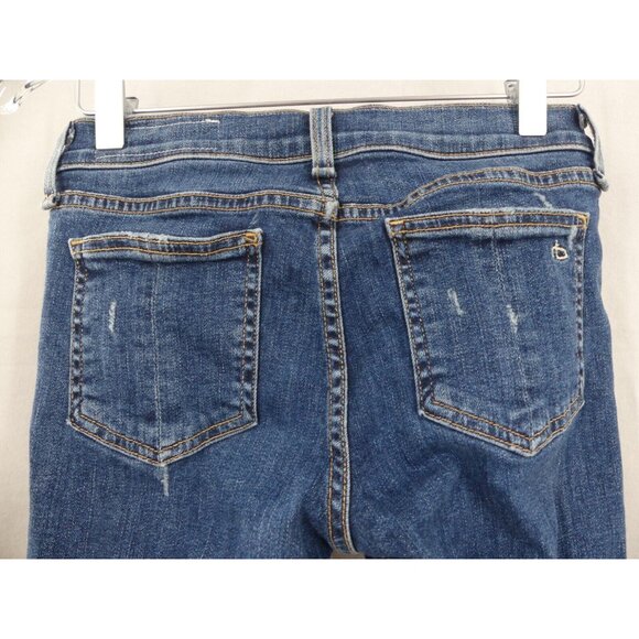 Rag & Bone 25 Skinny Jeans Cropped Womens Distressed Low Rise La Paz Blue - Picture 10 of 15